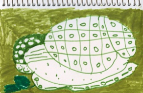 Artwork: Green Patterns in Marker